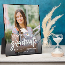 Placa Expositora Clase Simple De La Invitación De Graduación De Fot