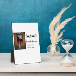 Placa Expositora Clásica graduación agregar nombre de foto clase de