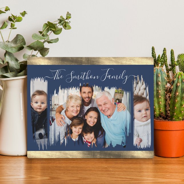 Placa Expositora Clásica Marina Moderna Oro Azul Añadir tu familia  (Subido por el creador)