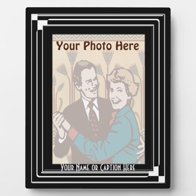 Placa Expositora Clásico Art Deco (Vertical - Personalizado) (Frente)