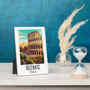 Placa Expositora Clásico Roma Italia Coliseo Histórico