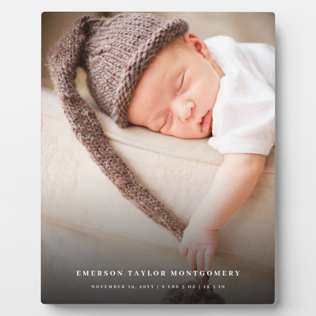 Placa Expositora Clásico Sencillo Gradiente Negro Moderno Fotografí (Frente)