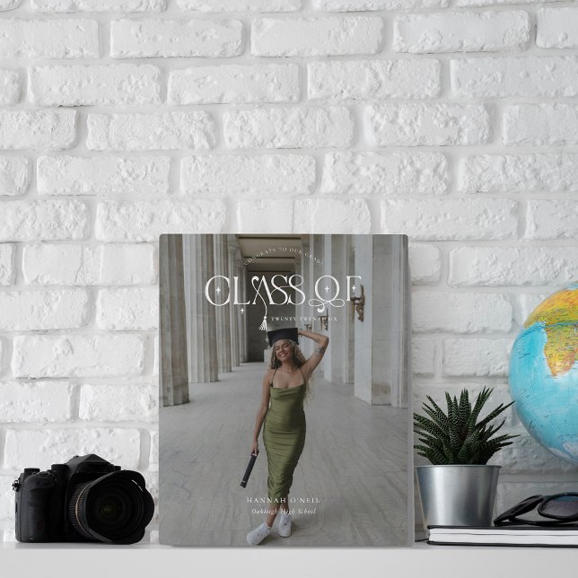Placa Expositora Class Of | Graduation Keepsake Photo Plaque (Subido por el creador)
