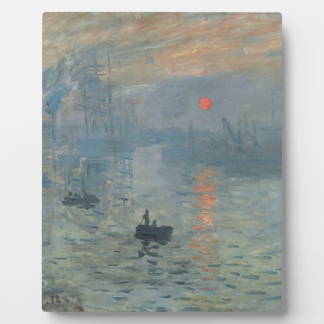 Placa Expositora Claude Monet Impression Sunrise Soleil Levant (Frente)