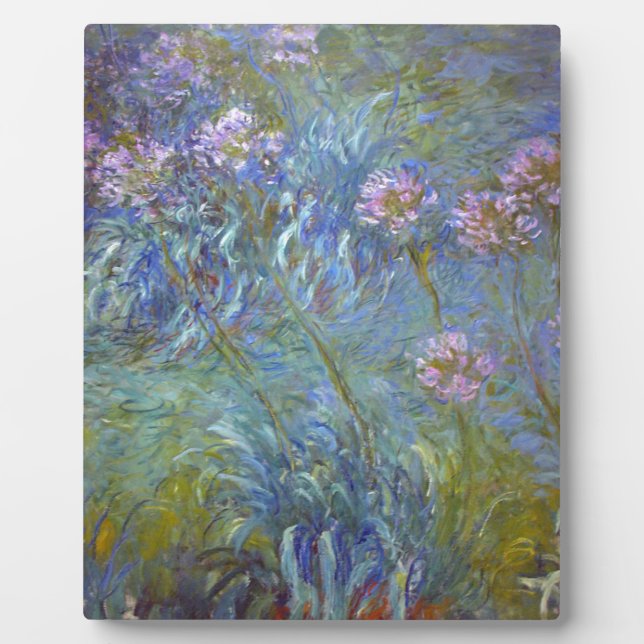 Placa Expositora Claude Monet - Pintura de flores clásicas de Agapa (Frente)