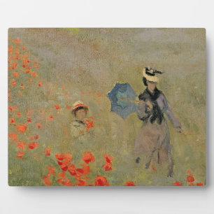 Placa Expositora Claude Monet Poppies salvajes, cerca de Argenteu