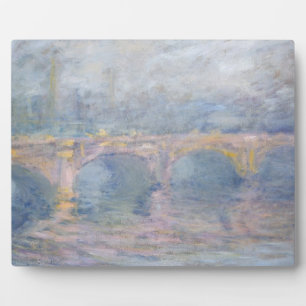 Placa Expositora Claude Monet Puente Waterloo, Londres, en Sunset