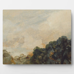 Placa Expositora Cloud Study with Trees, 1821 (aceite sobre papel p