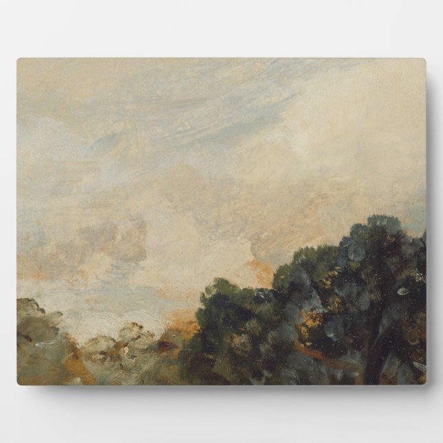 Placa Expositora Cloud Study with Trees, 1821 (aceite sobre papel p (Frente)