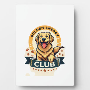 Placa Expositora Club de Energía Dorada Retriever Dorado Perro Anti