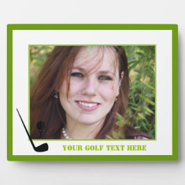 Placa Expositora Club de golf y personalizado negro y verde