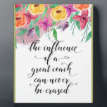 Placa Expositora Coach gracias regalo Coach aprecio Regalo<br><div class="desc">El entrenador le da las gracias - el entrenador aprecia el regalo - gran cita - impresiones de arte sobre varios materiales. Una gran idea de regalo para alegrar tu casa. También compren esta obra en estuches de teléfono, ropa, tazas, almohadas y más. Impresión de poster y arte sobre ropa...</div>