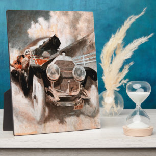 Placa Expositora Coche vs tren de William Harnden Foster