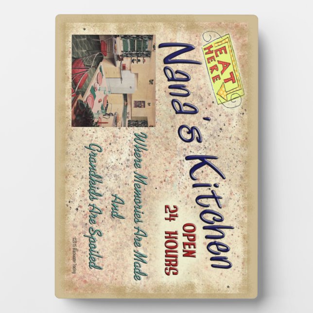 Placa Expositora Cocina de Nana donde los nietos son una parodia (Frente)