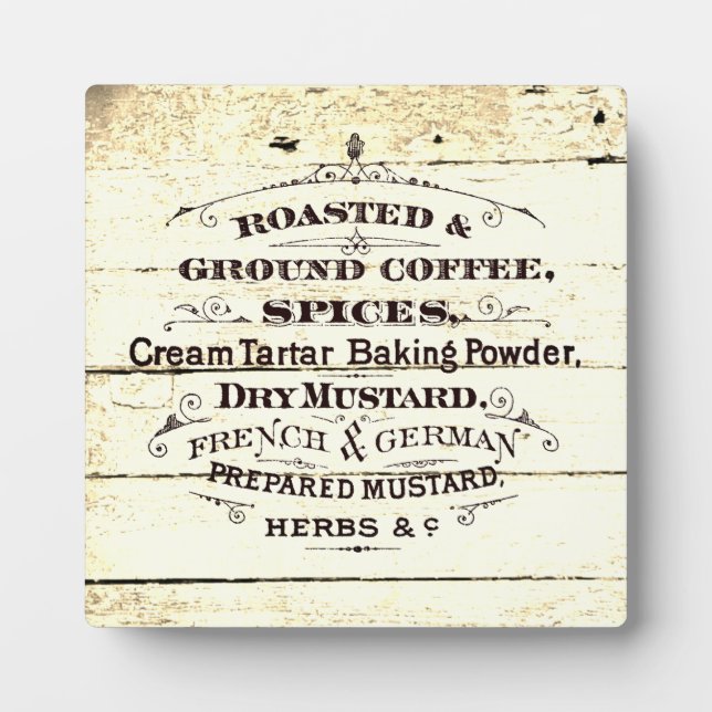 Placa Expositora Cocina vintage (Frente)