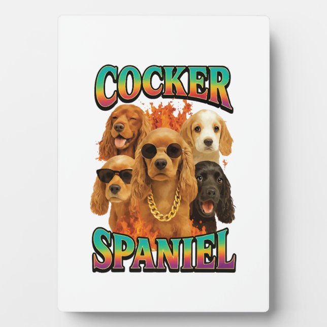 Placa Expositora Cocker Spaniel  (Frente)