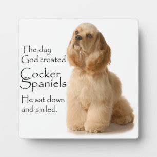 Placa Expositora Cocker Spaniel Plaque
