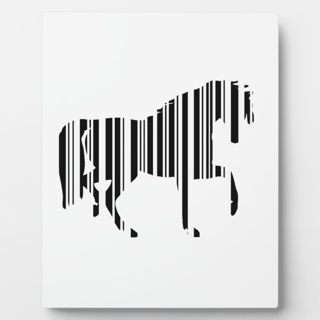 Placa Expositora CÓDIGO DE BARRAS DE CABALLO Diseño de patrón de có (Frente)