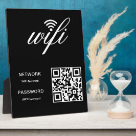 Placa Expositora Código QR de la red WiFi de marca personalizado Bl