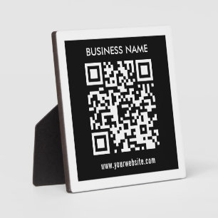Placa Expositora Código QR editable (generado al instante) Negro