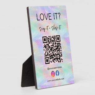 Placa Expositora Código Qr Facebook Instagram Iridesline Opal Styli