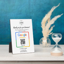 Placa Expositora Código Qr Google revisa el negocio