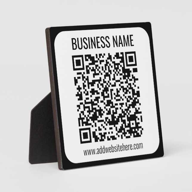 Placa Expositora Código QR instantáneo (introduzca la dirección URL (Anverso)