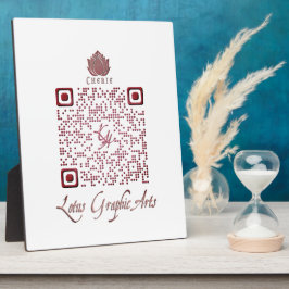 Placa Expositora Código QR LGA para escritorio