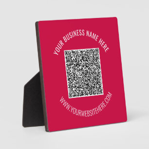 Placa Expositora Código QR personalizado y el estilo de trabajo de 