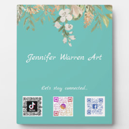 Placa Expositora Códigos de exploración de medios sociales de borde