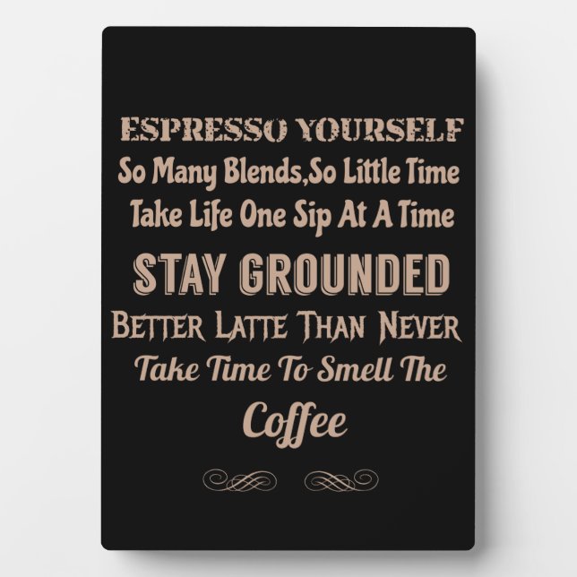 Placa Expositora Coffeeology Coffee Quote (Frente)