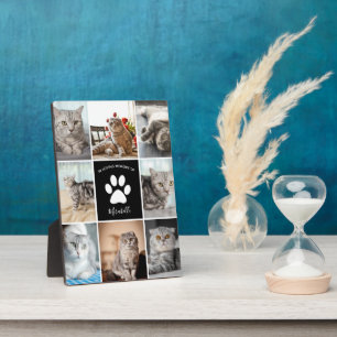 Placa Expositora Colage de Foto de Mascota Personalizado Memorial d