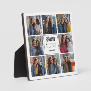 Placa Expositora Colage de Fotos de Amigas Personalizadas