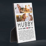 Placa Expositora Colage de fotos de esposo Cosas que amamos de ti L<br><div class="desc">Compile una lista de cosas que ama sobre su esposo,  agregue algunas de sus fotografias favoritas y tiene un regalo que atesorará. Perfecto para cumpleaños y Navidad,  aniversarios y Día de San Valentín también ♥</div>