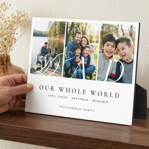 Placa Expositora Colage de Fotos para Papá Moderno Regalo Recuerdo 