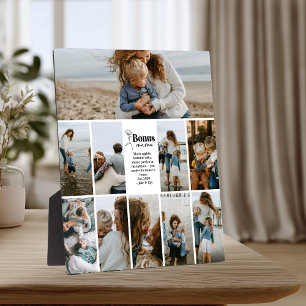 Placa Expositora Colage de Fotos Personalizado Bonus Mama con Letra