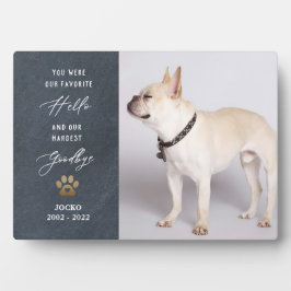 Placa Expositora Colage de Fotos Personalizado de Mascota Fallecida