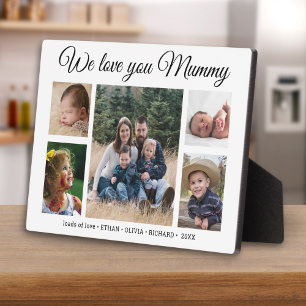 Placa Expositora Colaje de 5 Fotos Moderno Nosotros Te Amamos Mamá
