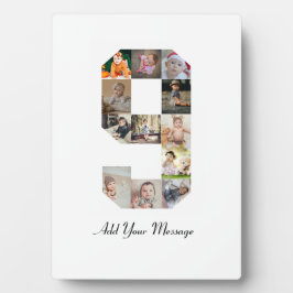 Placa Expositora Colaje de fotos en blanco y negro número 9