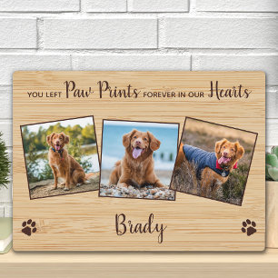 Placa Expositora Colaje de Fotos Personalizadas Huellas de Patas Me