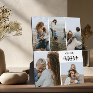 Placa Expositora Colaje de Fotos Personalizado Mejor Mamá del Mundo