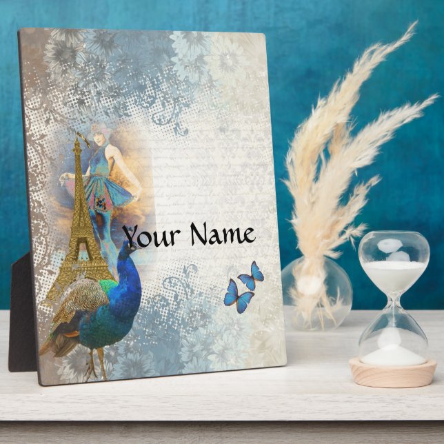 Placa Expositora Colección de pavos reales de París (Lado)