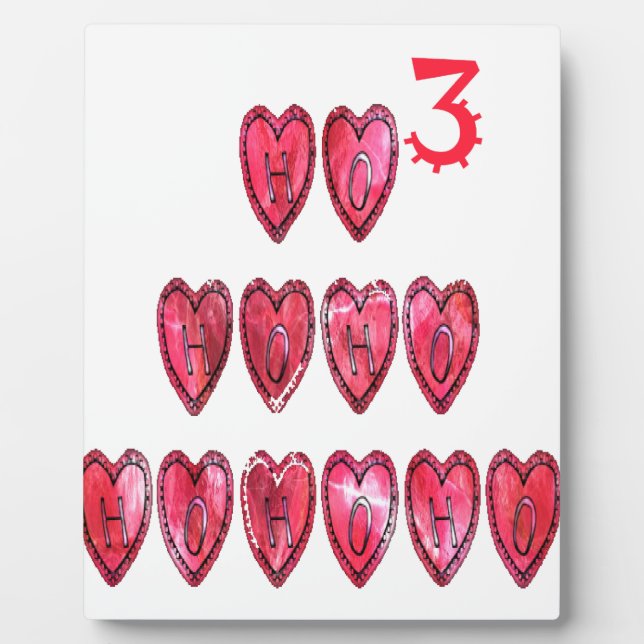 Placa Expositora Colección Ho Ho Ho Ho Hearts. (Frente)