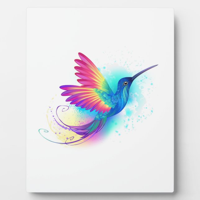Placa Expositora Colibrí arcoiris exótica (Frente)