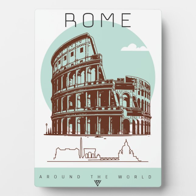 Placa Expositora Coliseo de Roma (Frente)