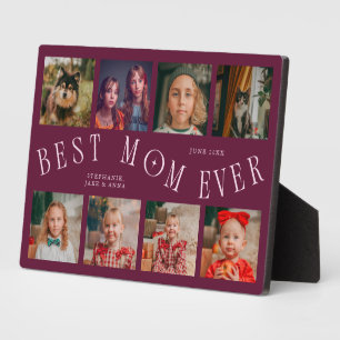 Placa Expositora Collage de 8 fotos modernas Mejor mamá del mundo C