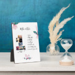 Placa Expositora Collage de Aniversario del Boda de Compromiso reci<br><div class="desc">Bienvenido a Roar Graphics Zazzle Store. Este regalo romántico, dulce y único de la pareja es el regalo perfecto para usted o una pareja que está cerca de usted. Presenta una foto personalizada de la pareja con Moda y tipografía moderna que muestra las fechas importantes de su relación. Para cualquier...</div>