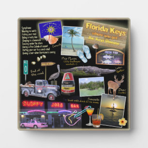 Placa Expositora Collage de claves de Florida