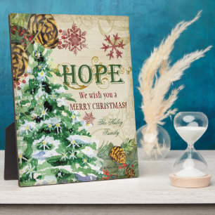 Placa Expositora Collage de copas de nieve con esperanza de serpien