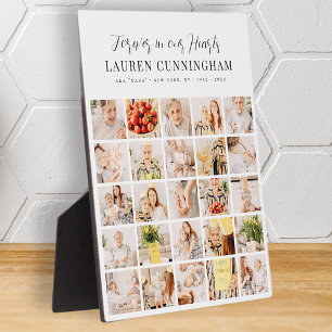 Placa Expositora Collage de fotos 25 Minimalista moderno memorial